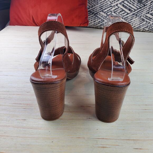 MARIELLA | Leather Strappy | Camel | Block Heel Sandals | Size 8 - Picture 4 of 7